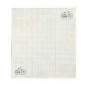 rasterpapier met fietsen notitieblok (Voorkant)
