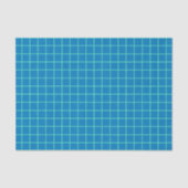 Rasterpatroon in blauw en mintgroen tissuepapier (Voorkant)