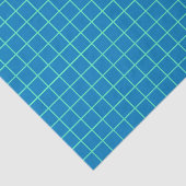 Rasterpatroon in blauw en mintgroen tissuepapier (Detail)