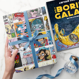 Rasterpatroonpartij Comic Colorful Fun Cadeaupapier