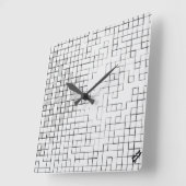 Rastervergrendelde vierkante wandklok (Hoek)
