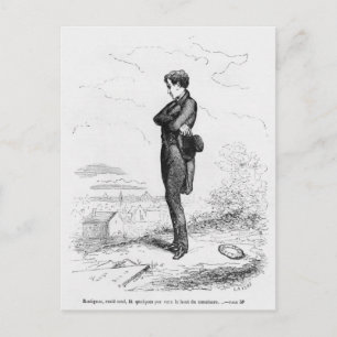 Rastignac ging met rust en liep een paar stappen briefkaart