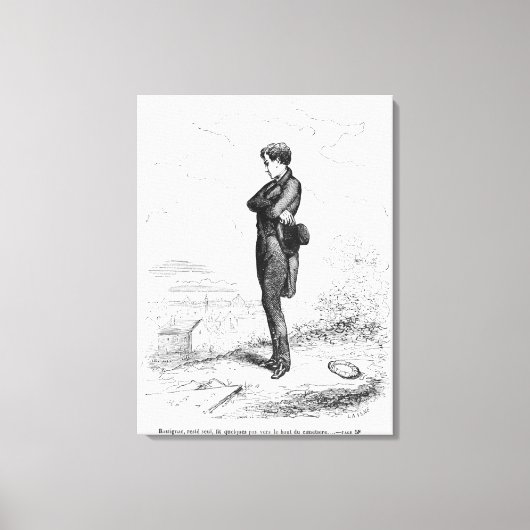 Rastignac ging met rust en liep een paar stappen canvas afdruk (Voorkant)