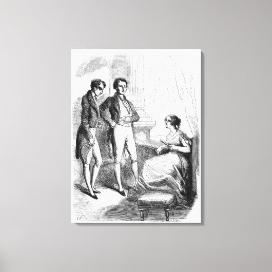 Rastignac, ingediend bij Madame de Nucingen Canvas Afdruk (Voorkant)