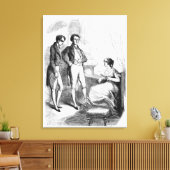 Rastignac, ingediend bij Madame de Nucingen Canvas Afdruk (Insitu (Woonkamer))