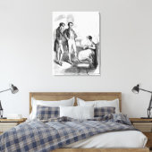 Rastignac, ingediend bij Madame de Nucingen Canvas Afdruk (Insitu (Slaapkamer))