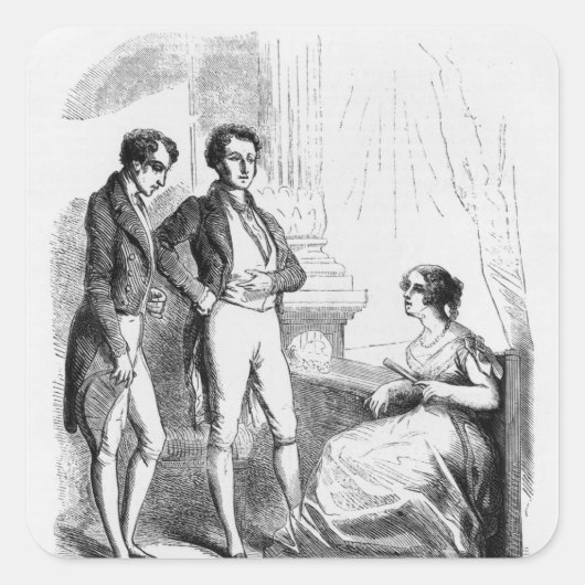Rastignac, ingediend bij Madame de Nucingen Vierkante Sticker (Voorkant)