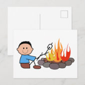 Rasting Marshmallows Briefkaart (Voorkant / Achterkant)