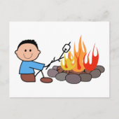 Rasting Marshmallows Briefkaart (Voorkant)