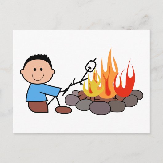 Rasting Marshmallows Briefkaart (Voorkant)