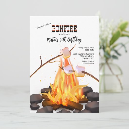 Rasting Marshmallows Kaart (Staand voorkant)