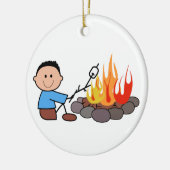 Rasting Marshmallows Keramisch Ornament (Links)