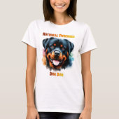 Raszuivere Rottweiler Dog Poses voor Nationale Dag T-shirt (Voorkant)