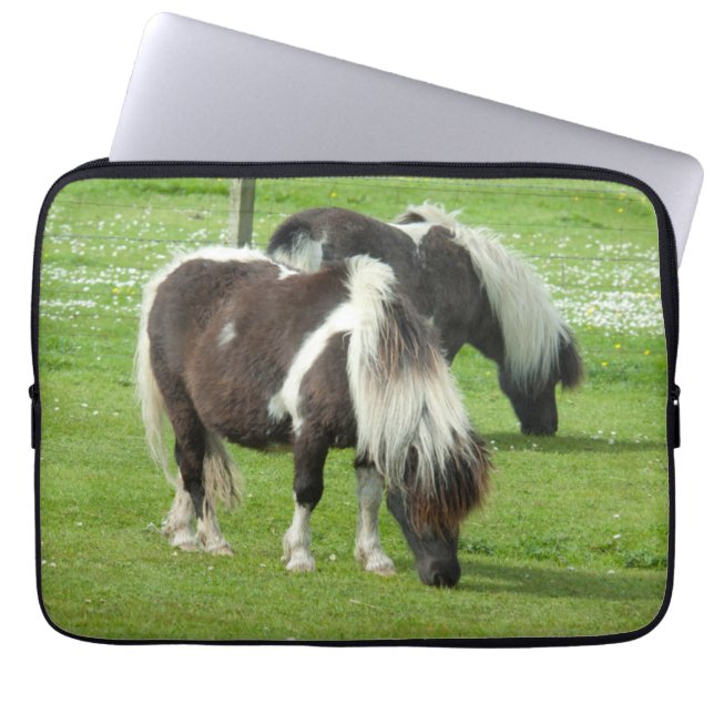 Raszuivere Shetland Paint Ponies Laptop Sleeve (Voorkant)