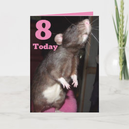 Rat aanpasbare 8e verjaardag Kaart