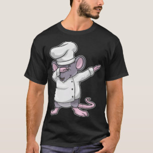 Rat als Chef met Chefs-pet bij Hip Hop Dance-koks T-shirt