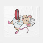 Rat als Cook met pan- en koelingspet Fleece Deken (Voorkant (Horizontaal))