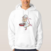 Rat als Cook met pan- en koelingspet Hoodie (Voorkant)