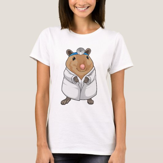 Rat als Doctor met de mantel van de dokter T-shirt (Voorkant)