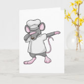 Rat als koekje op Hip Hop Dance Dab Kaart (Gele Bloem)