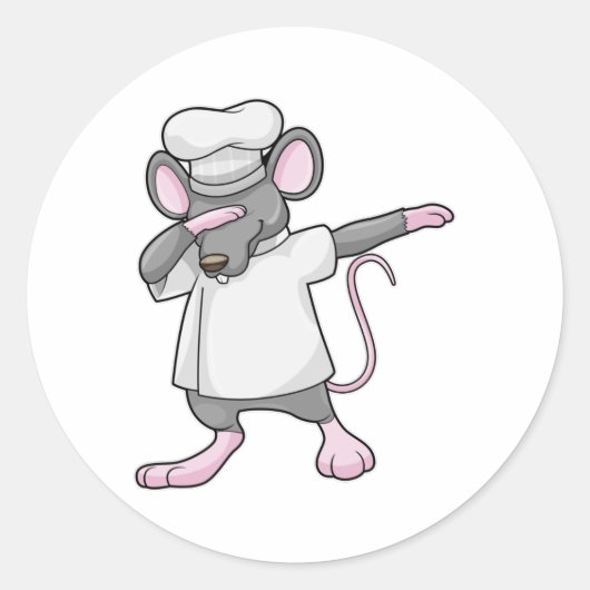 Rat als koekje op Hip Hop Dance Dab Ronde Sticker (Voorkant)