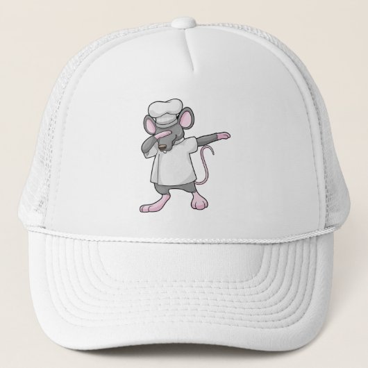 Rat als koekje op Hip Hop Dance Dab Trucker Pet (Voorkant)
