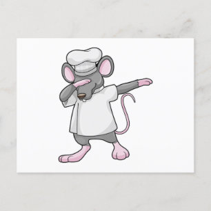 Rat als kok bij Hip Hop Dance Dab Briefkaart
