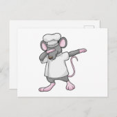Rat als kok bij Hip Hop Dance Dab Briefkaart (Voorkant / Achterkant)