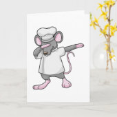 Rat als kok bij Hip Hop Dance Dab Kaart (Gele Bloem)