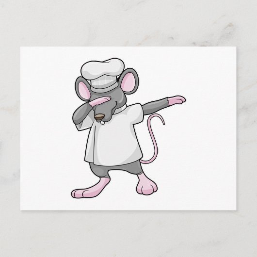 Rat als kok bij Hip Hop-dans Dab Briefkaart (Voorkant)