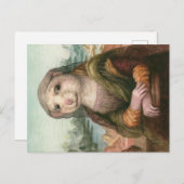 Rat als Mona Lisa Leonardo da Vinci kmcoriginals Briefkaart (Voorkant / Achterkant)