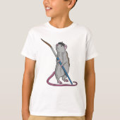 Rat als Schilder met de borstel van de Verf T-shirt (Voorkant)