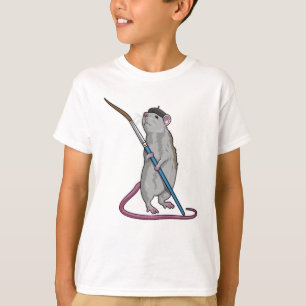 Rat als Schilder met de borstel van de Verf T-shirt