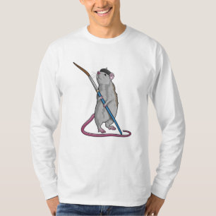 Rat als Schilder met de borstel van de Verf T-shirt