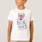 Rat als verpleegster met doos t-shirt (Voorkant)
