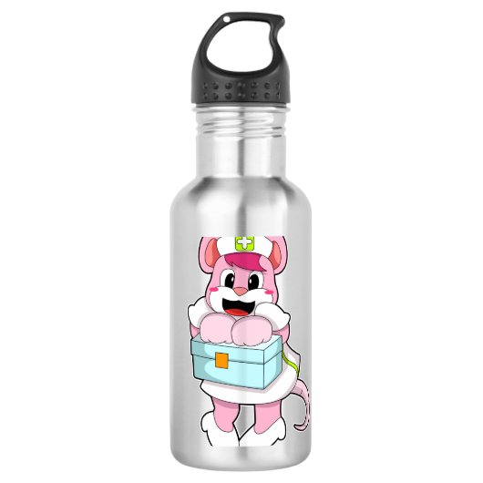 Rat als verpleegster met doos waterfles (Voorkant)