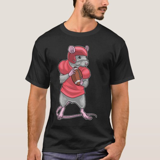 Rat Amerikaanse Football Helmet T-shirt (Voorkant)