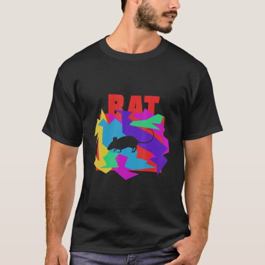 Rat Animal Mosaik Puzzle T-shirt (Voorkant)