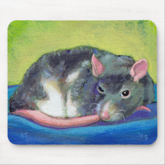 Rat art guardian, mooie, slimme, kleurrijke, leuke muismat