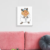 Rat as Doctor with Doctor's coat Canvas Afdruk (Insitu (Woonkamer))