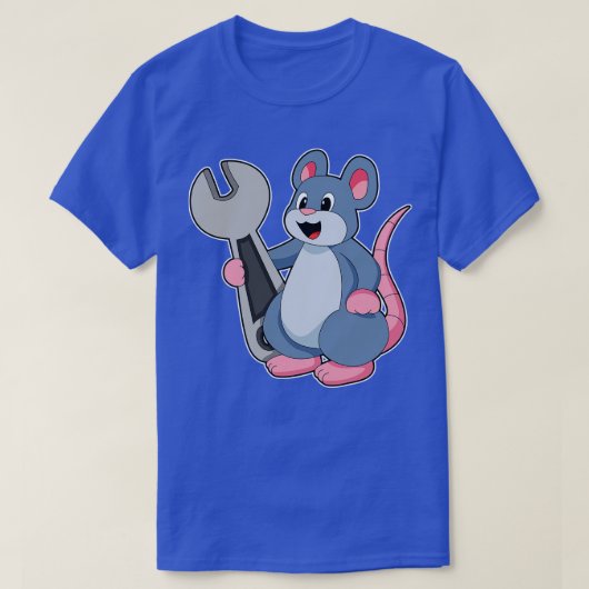 Rat as Mechanic with Wrench T-shirt (Design voorkant)
