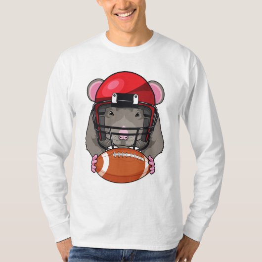 Rat at Football Sports T-shirt (Voorkant)