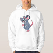 Rat bij Bowling met Bowling-bal Hoodie (Voorkant)