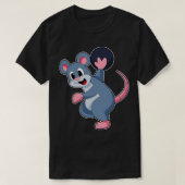 Rat bij Bowling met Bowling-bal T-shirt (Design voorkant)