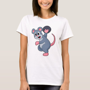 Rat bij Bowling met Bowling-bal T-shirt