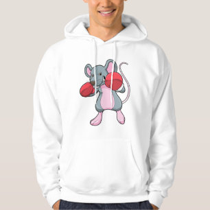 Rat bij Boxing met gebarsten handschoenen Hoodie