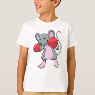 Rat bij Boxing met gebarsten handschoenen T-shirt