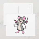 Rat bij muziek met Triangel Briefkaart (Voorkant / Achterkant)