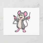 Rat bij muziek met Triangel Briefkaart (Voorkant)