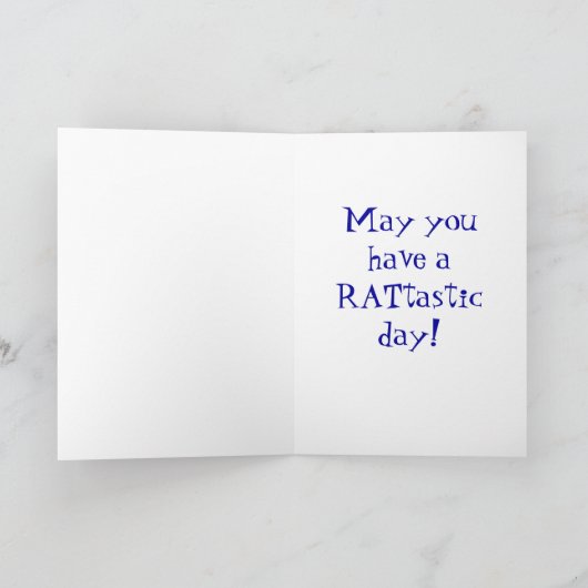 Rat Birthday Card Kaart (Binnen)
